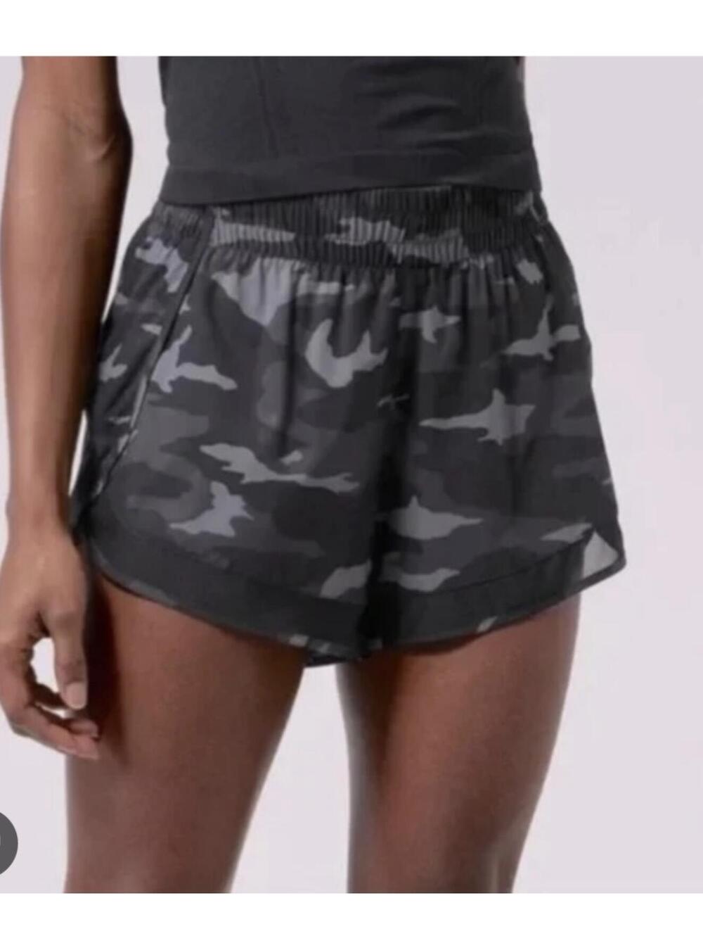 gray camo active shorts